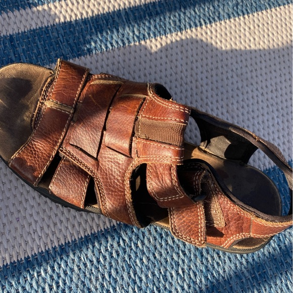 Vintage Falls Creek Cognac Leather Premium Quality Orthopaedic Sandals, GUC, - Picture 6 of 7